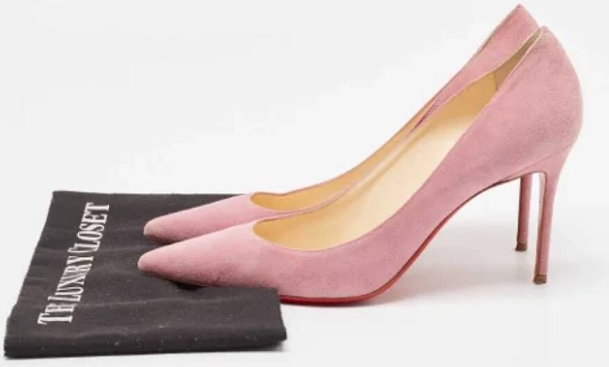 Christian Louboutin Pre-owned Suede heels Pink Dames