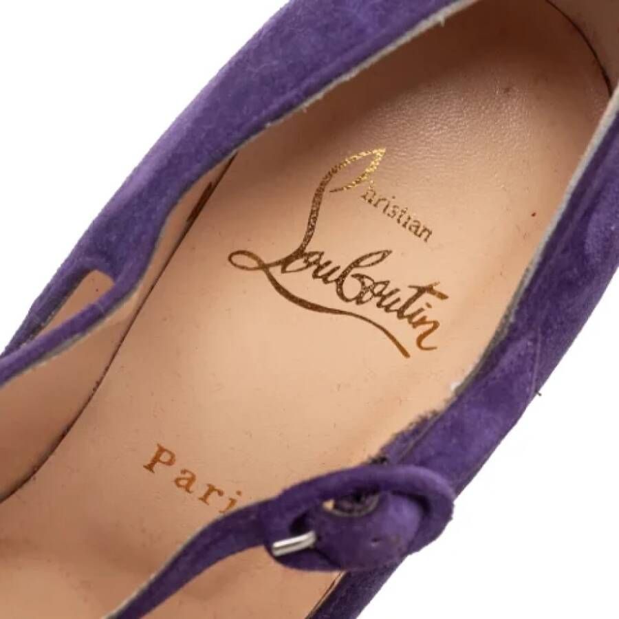 Christian Louboutin Pre-owned Suede heels Purple Dames