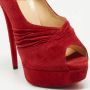 Christian Louboutin Pre-owned Suede heels Red Dames - Thumbnail 7