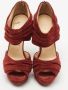 Christian Louboutin Pre-owned Suede heels Red Dames - Thumbnail 3