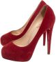 Christian Louboutin Pre-owned Suede heels Red Dames - Thumbnail 3