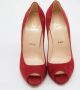 Christian Louboutin Pre-owned Suede heels Red Dames - Thumbnail 3