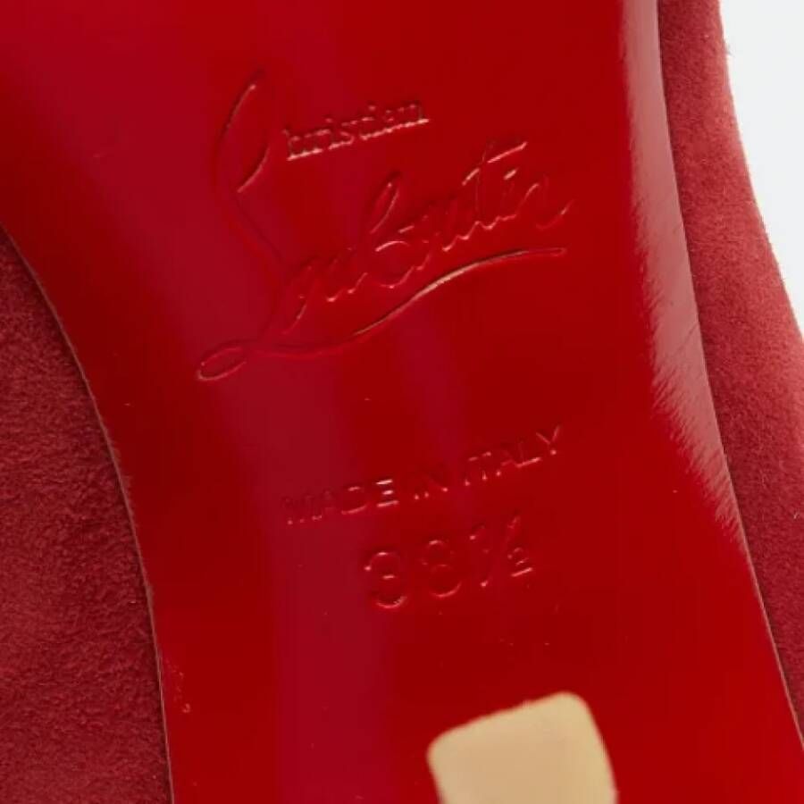 Christian Louboutin Pre-owned Suede heels Red Dames