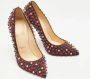 Christian Louboutin Pre-owned Suede heels Red Dames - Thumbnail 4