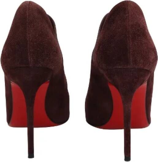 Christian Louboutin Pre-owned Suede heels Red Dames