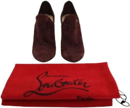 Christian Louboutin Pre-owned Suede heels Red Dames