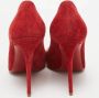 Christian Louboutin Pre-owned Suede heels Red Dames - Thumbnail 3