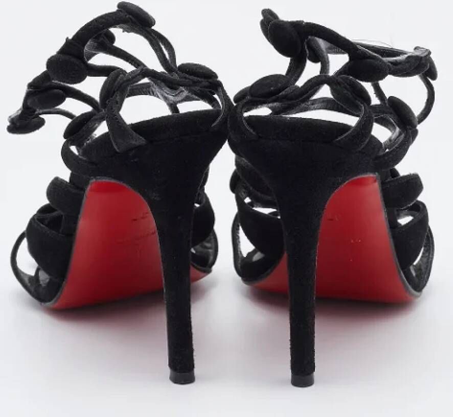 Christian Louboutin Pre-owned Suede sandals Black Dames