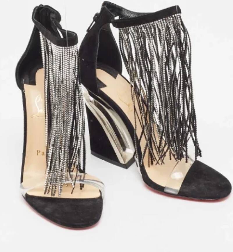 Christian Louboutin Pre-owned Suede sandals Black Dames