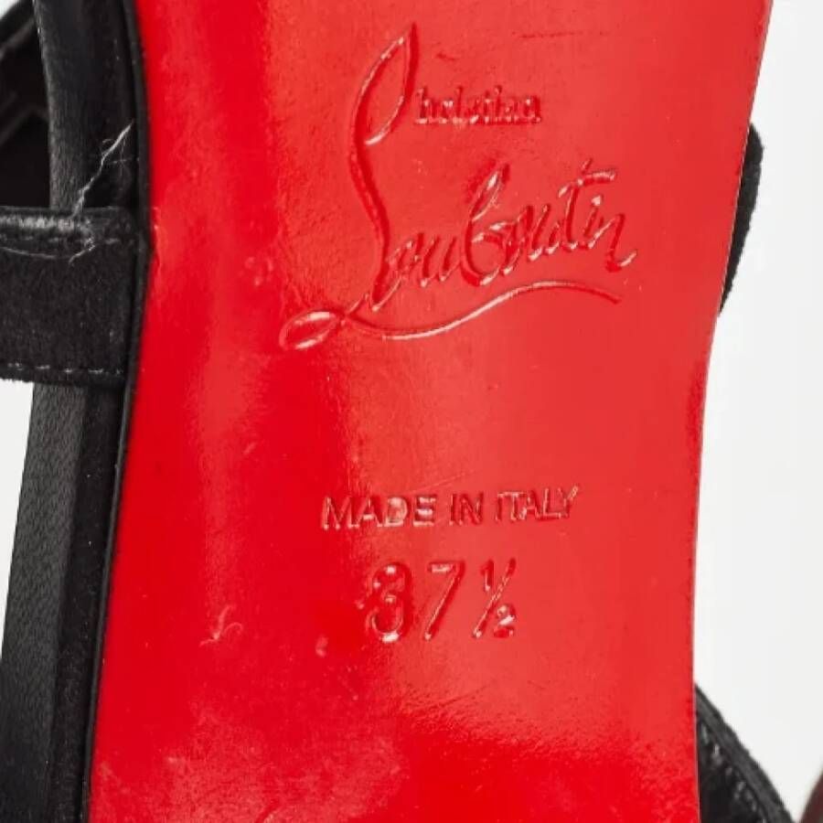 Christian Louboutin Pre-owned Suede sandals Black Dames