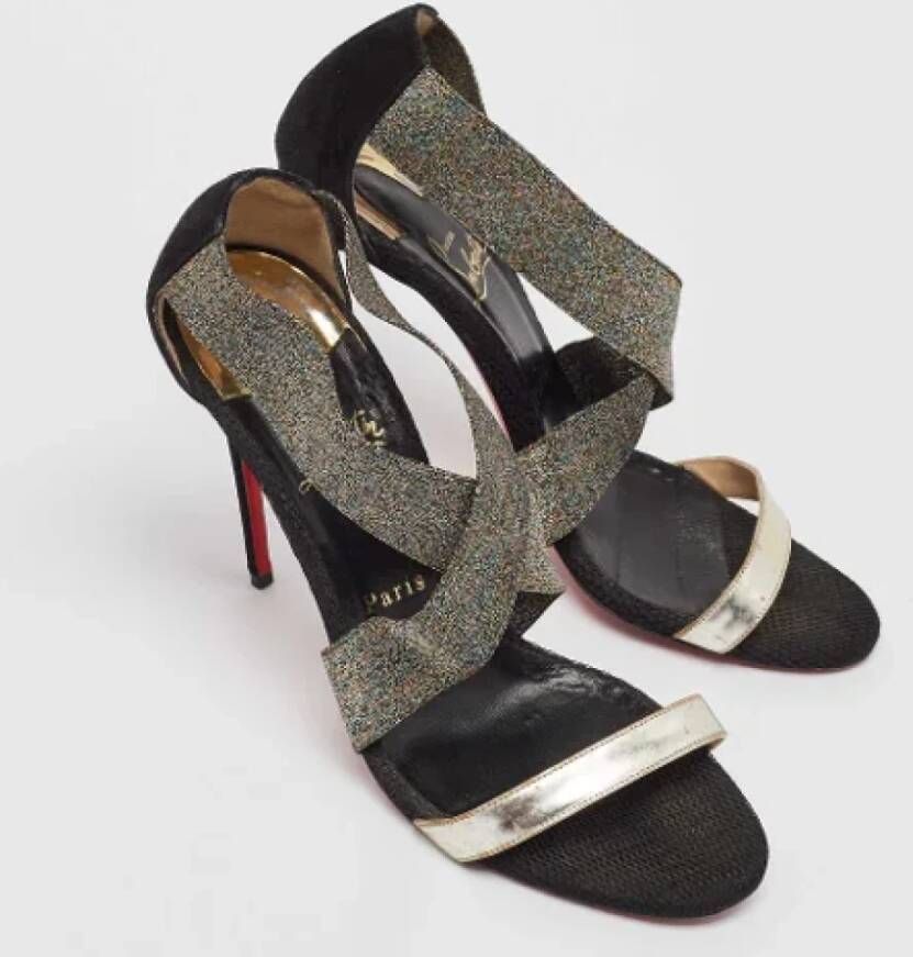 Christian Louboutin Pre-owned Suede sandals Black Dames