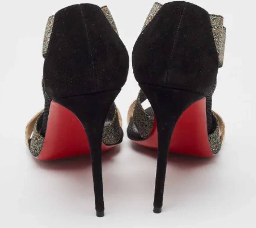 Christian Louboutin Pre-owned Suede sandals Black Dames