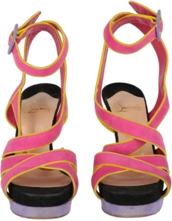 Christian Louboutin Pre-owned Suede sandals Multicolor Dames