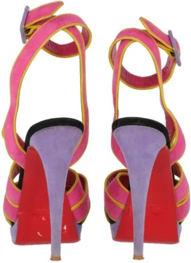 Christian Louboutin Pre-owned Suede sandals Multicolor Dames