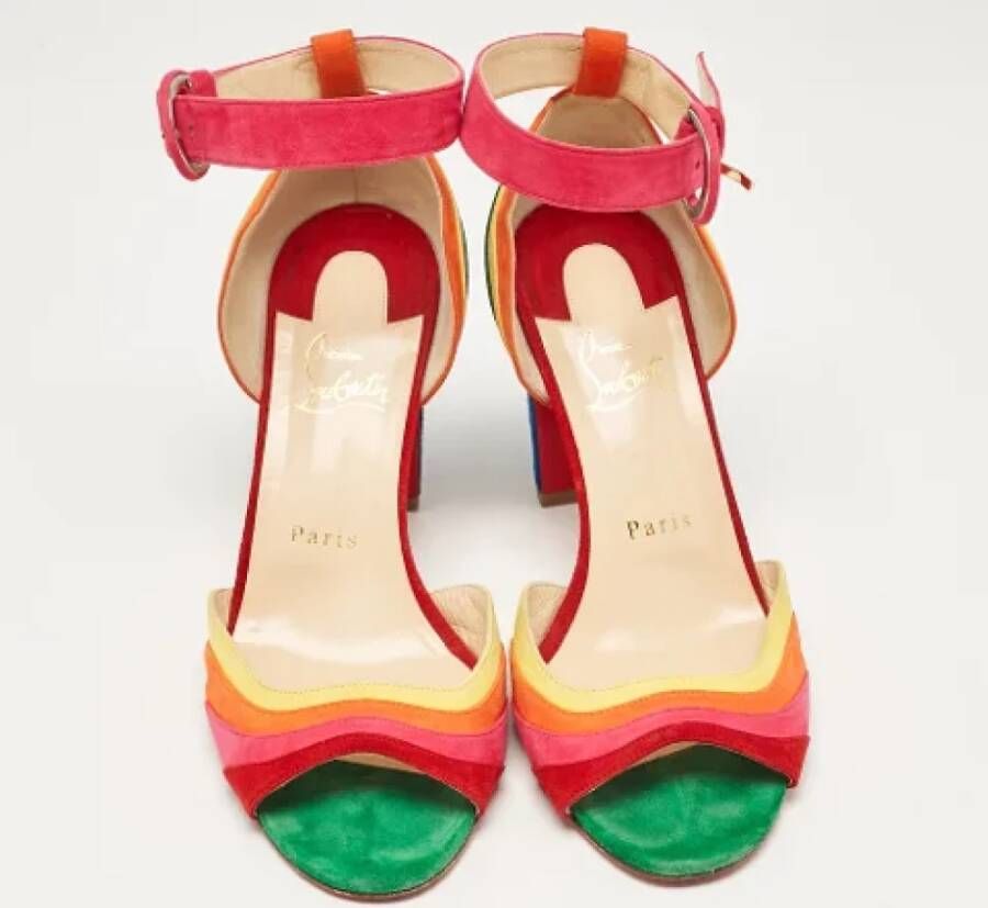 Christian Louboutin Pre-owned Suede sandals Multicolor Dames