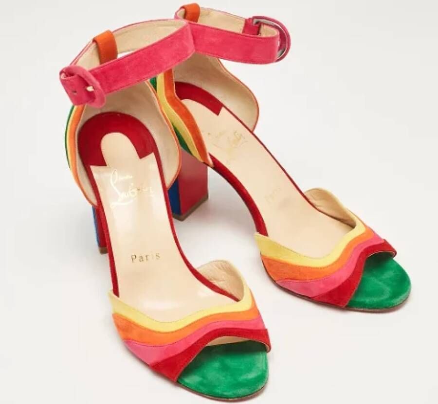 Christian Louboutin Pre-owned Suede sandals Multicolor Dames