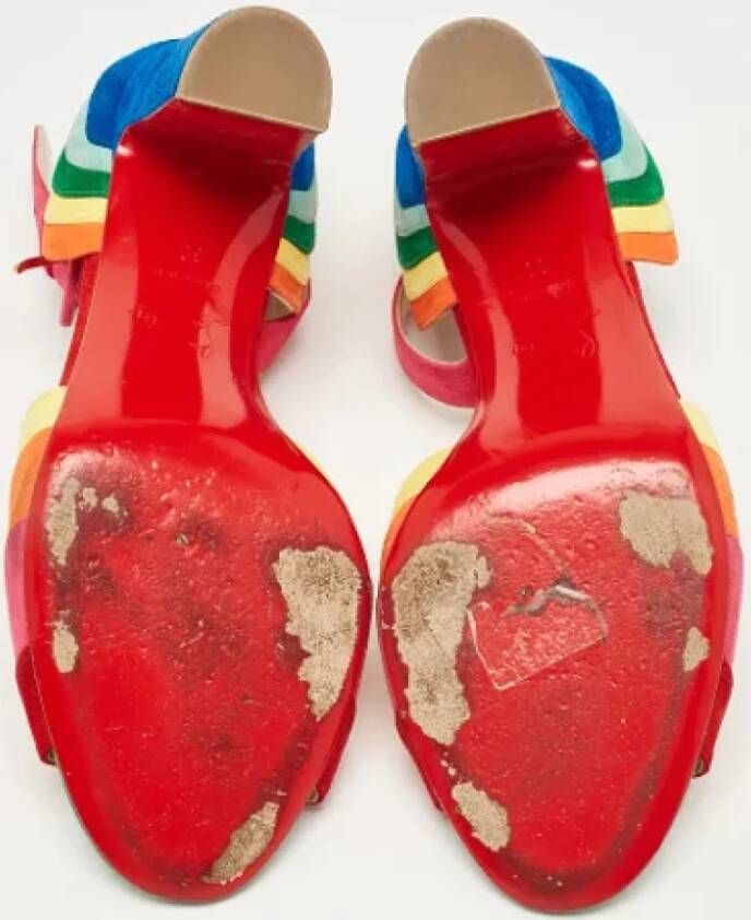 Christian Louboutin Pre-owned Suede sandals Multicolor Dames