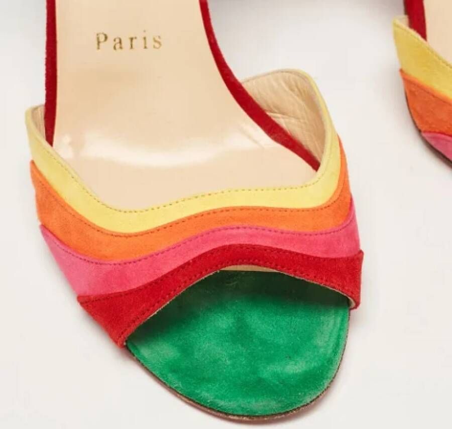 Christian Louboutin Pre-owned Suede sandals Multicolor Dames