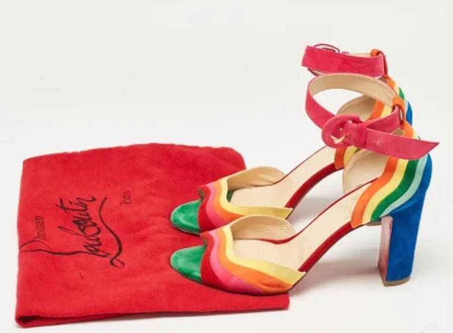 Christian Louboutin Pre-owned Suede sandals Multicolor Dames