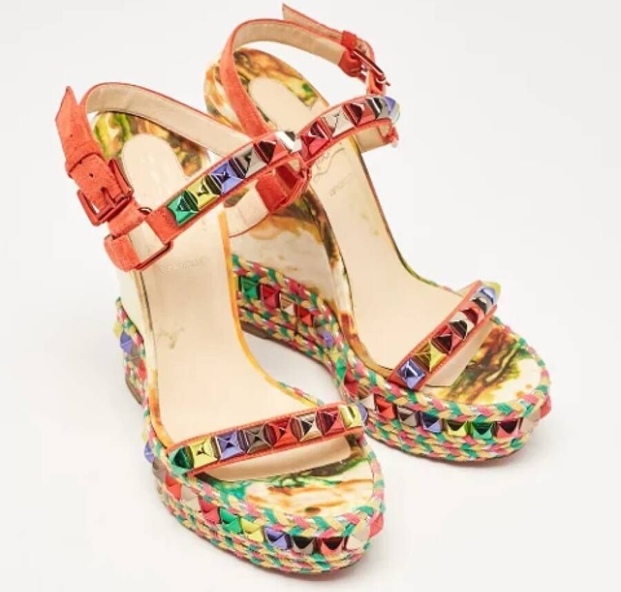 Christian Louboutin Pre-owned Suede sandals Multicolor Dames