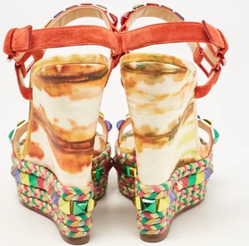 Christian Louboutin Pre-owned Suede sandals Multicolor Dames