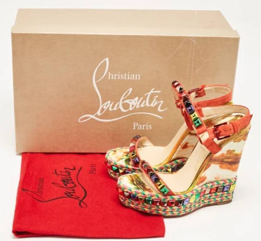 Christian Louboutin Pre-owned Suede sandals Multicolor Dames