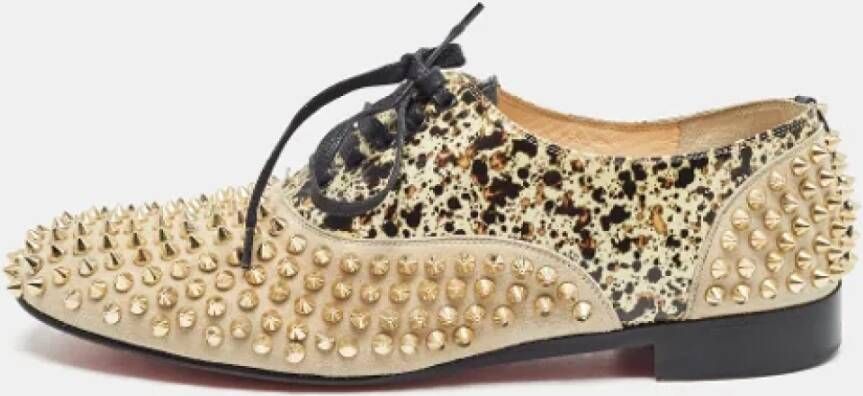 Christian Louboutin Pre-owned Suede sneakers Beige Dames