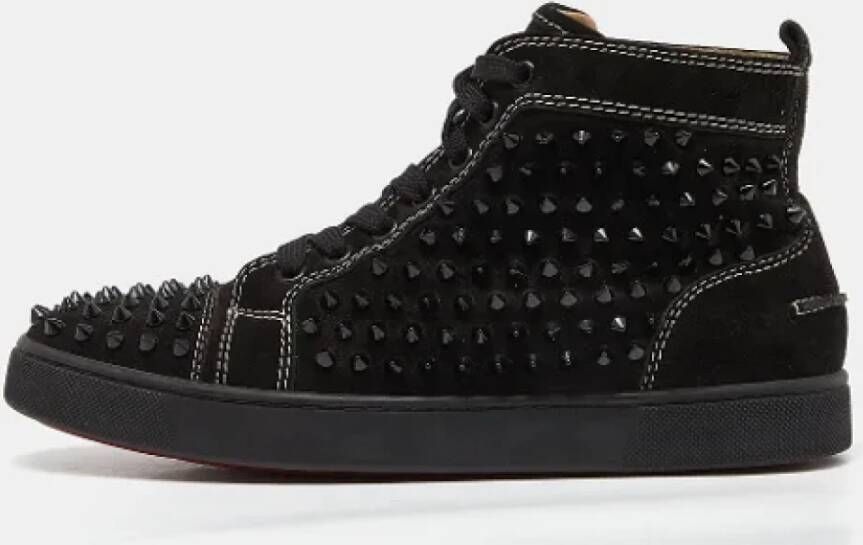 Christian Louboutin Pre-owned Suede sneakers Black Dames