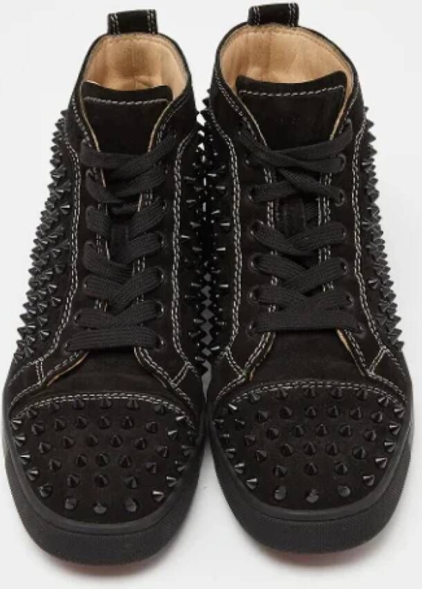 Christian Louboutin Pre-owned Suede sneakers Black Dames