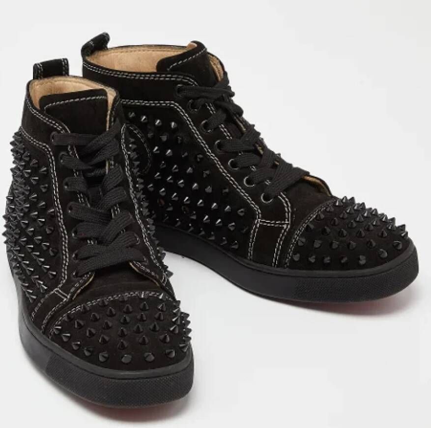 Christian Louboutin Pre-owned Suede sneakers Black Dames