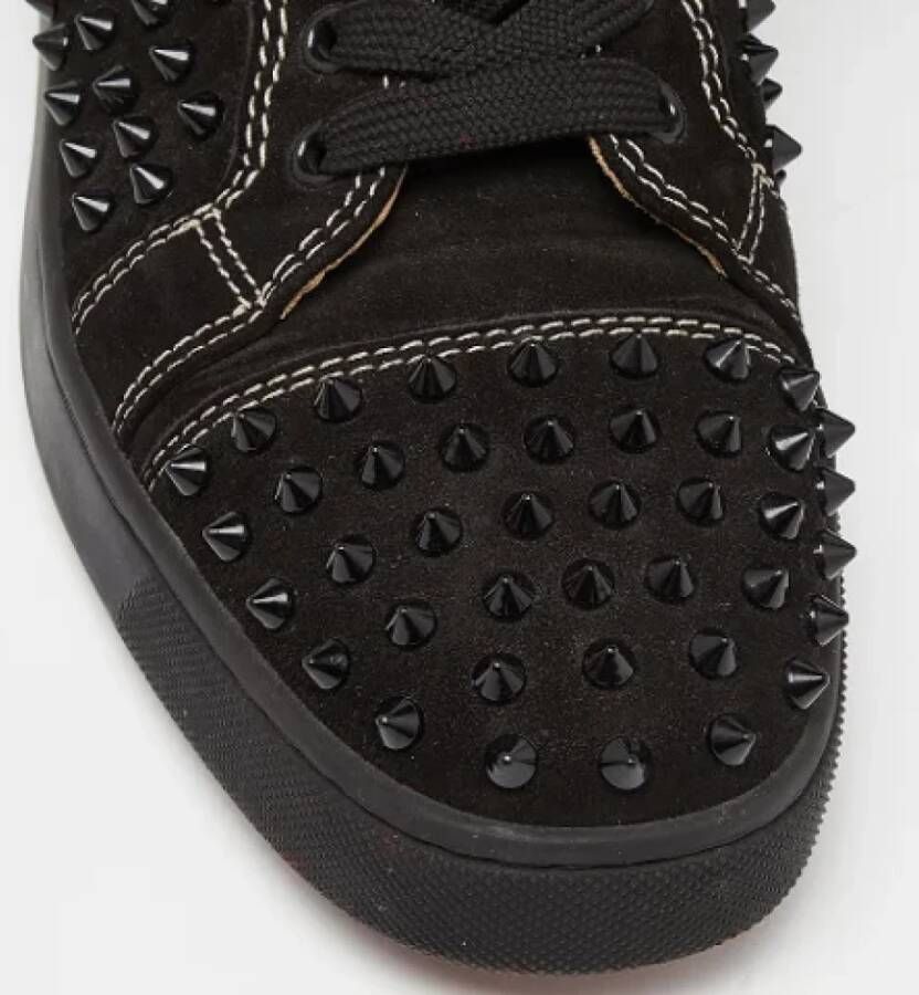 Christian Louboutin Pre-owned Suede sneakers Black Dames