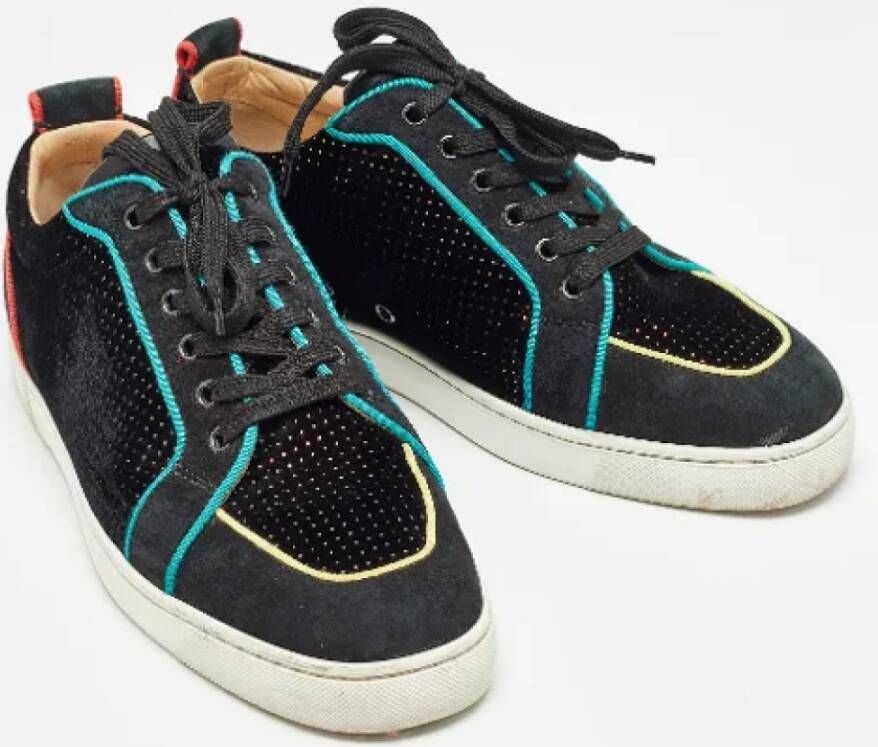 Christian Louboutin Pre-owned Suede sneakers Black Dames