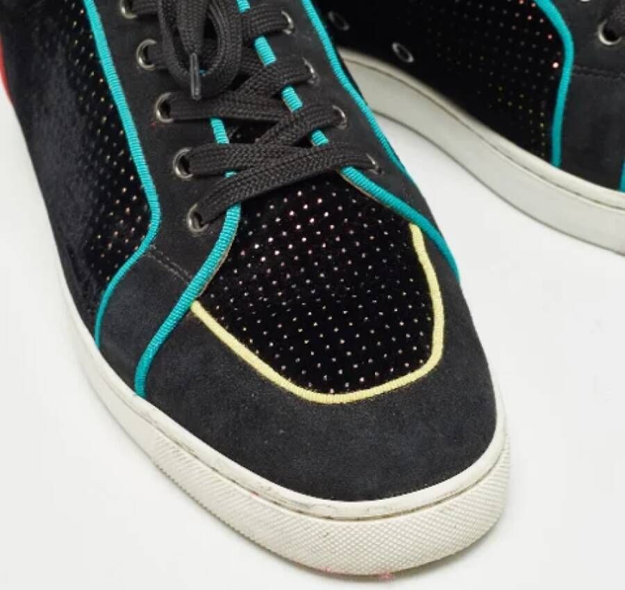 Christian Louboutin Pre-owned Suede sneakers Black Dames