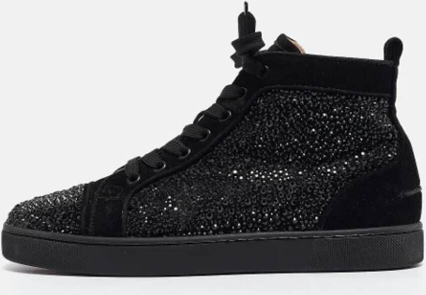 Christian Louboutin Pre-owned Suede sneakers Black Dames