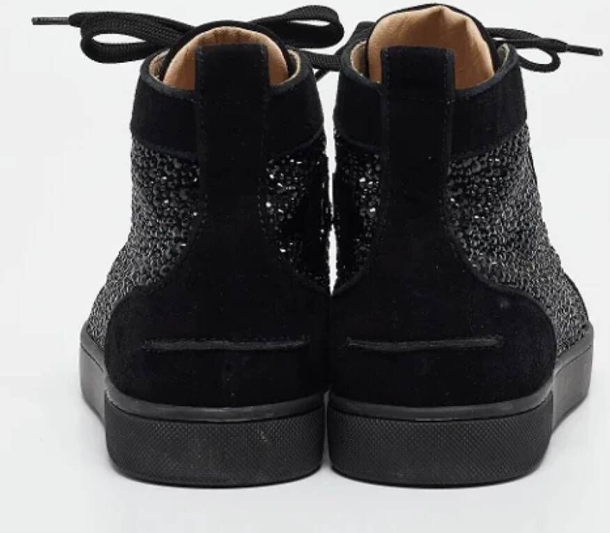 Christian Louboutin Pre-owned Suede sneakers Black Dames