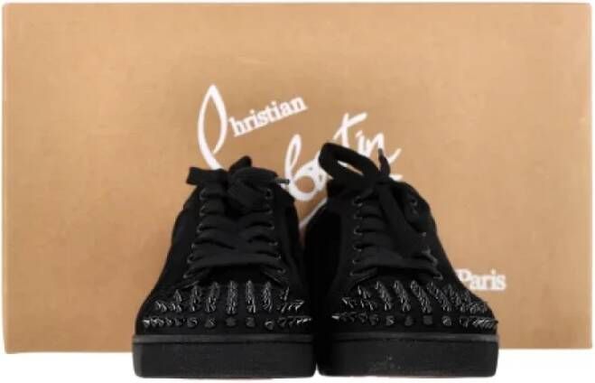 Christian Louboutin Pre-owned Suede sneakers Black Heren