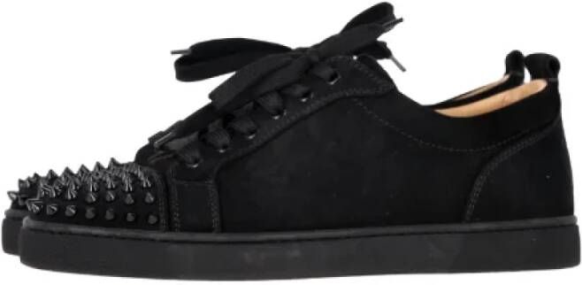 Christian Louboutin Pre-owned Suede sneakers Black Heren