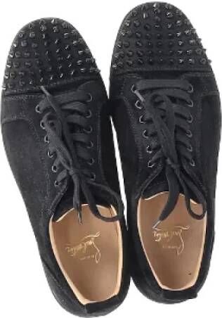 Christian Louboutin Pre-owned Suede sneakers Black Heren