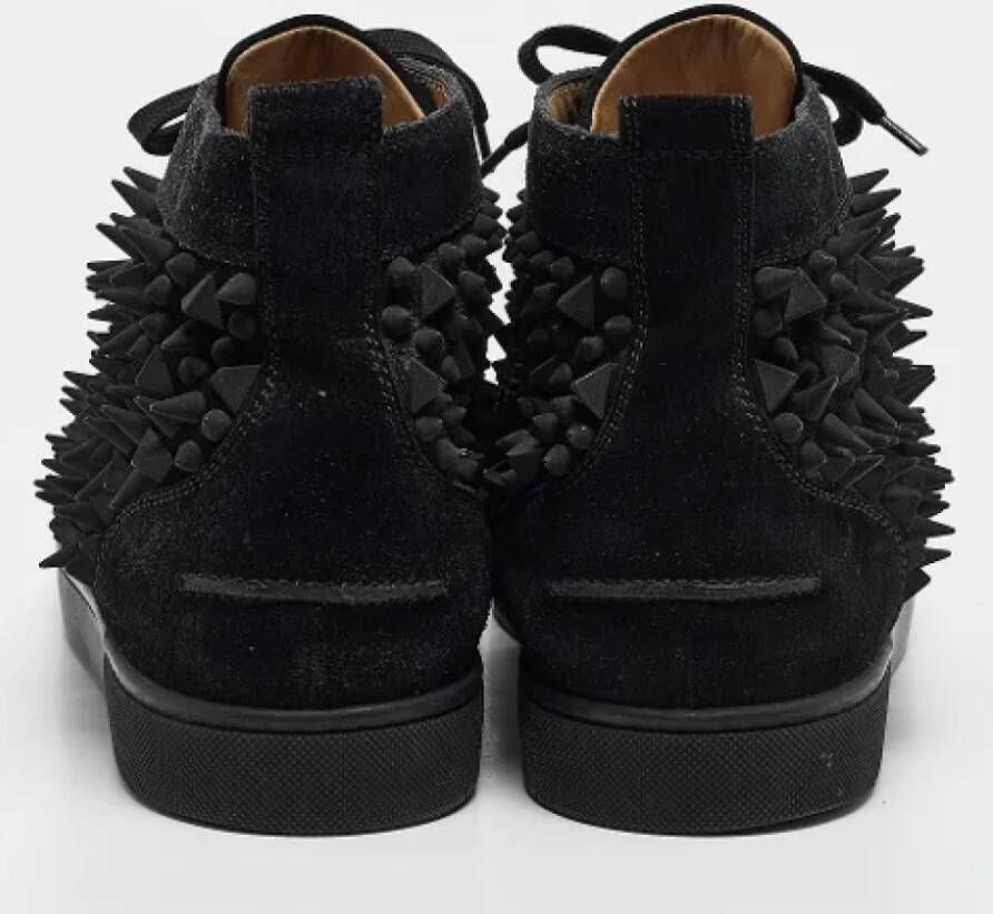 Christian Louboutin Pre-owned Suede sneakers Black Heren