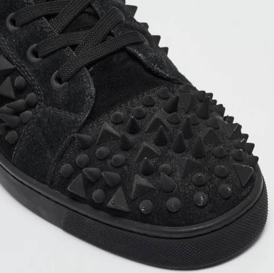 Christian Louboutin Pre-owned Suede sneakers Black Heren