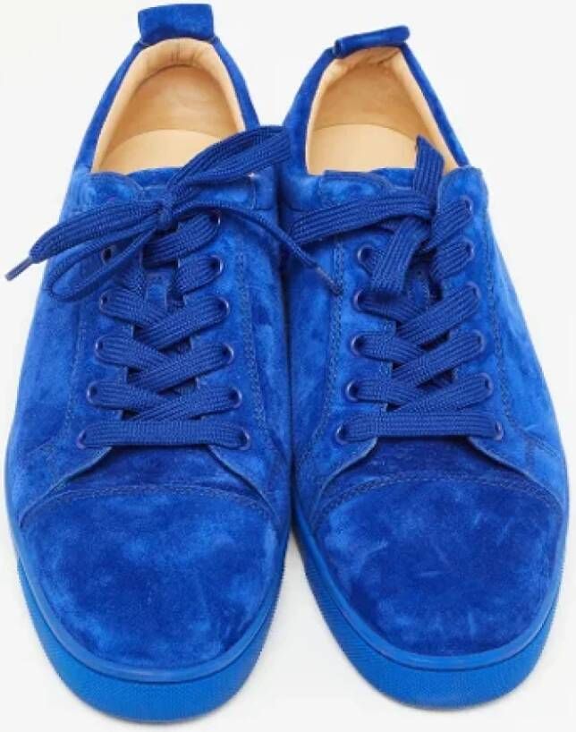 Christian Louboutin Pre-owned Suede sneakers Blue Dames