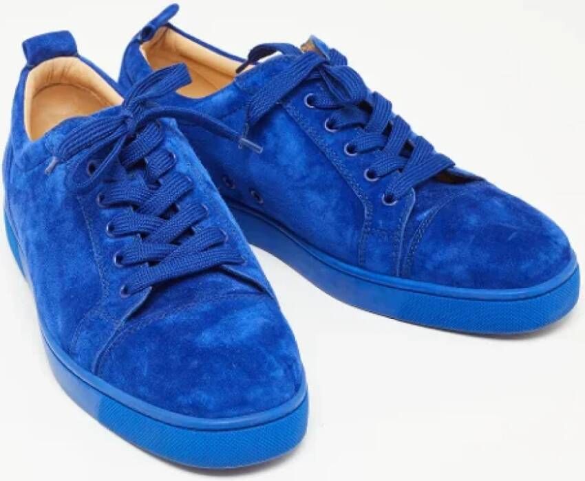 Christian Louboutin Pre-owned Suede sneakers Blue Dames