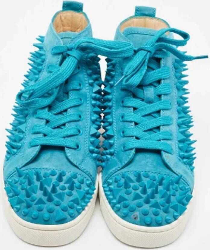 Christian Louboutin Pre-owned Suede sneakers Blue Dames