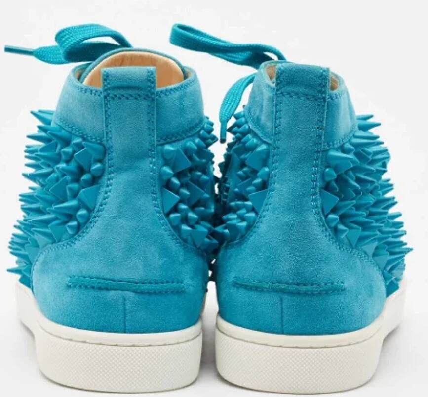 Christian Louboutin Pre-owned Suede sneakers Blue Dames