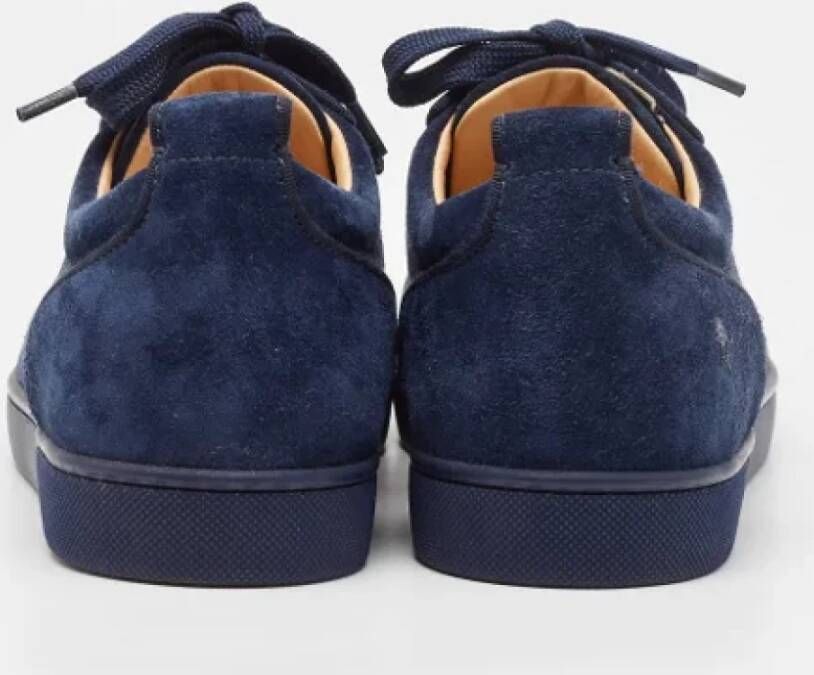 Christian Louboutin Pre-owned Suede sneakers Blue Dames