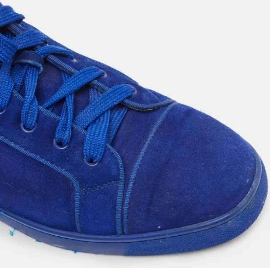 Christian Louboutin Pre-owned Suede sneakers Blue Heren