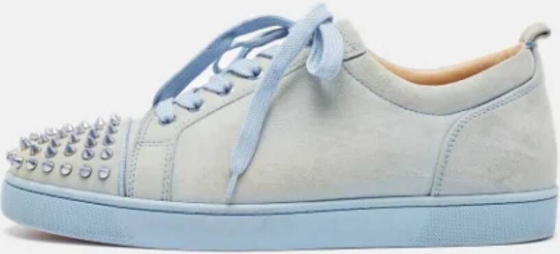 Christian Louboutin Pre-owned Suede sneakers Blue Heren