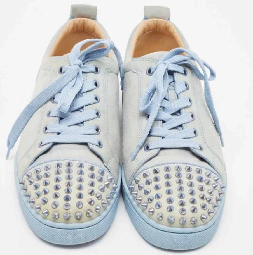 Christian Louboutin Pre-owned Suede sneakers Blue Heren