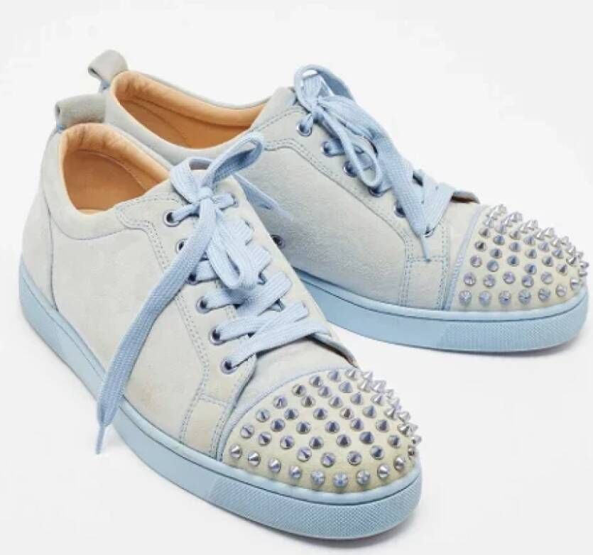 Christian Louboutin Pre-owned Suede sneakers Blue Heren