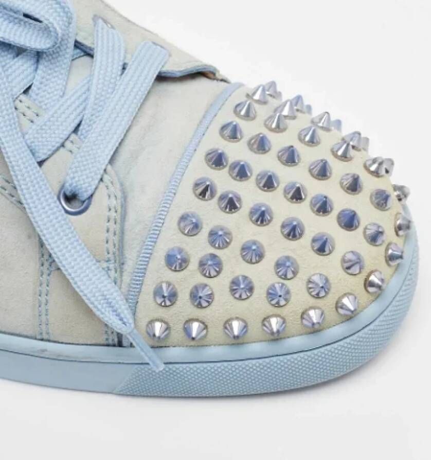 Christian Louboutin Pre-owned Suede sneakers Blue Heren